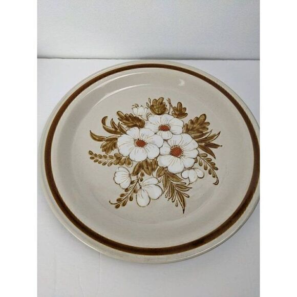 Mountain wood Collection Stoneware Dried Flowers Chop plate serving platter - Picture 5 of 7